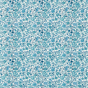 Clarke & Clarke W0235-02 - Indira Classic Floral Blue Clarke & Clarke Wallpaper roll - luxury design for UK feature walls