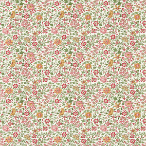 W0235-03 - Indira Classic Floral Green Clarke & Clarke Wallpaper W0235-03 - Indira Classic Floral Green Clarke & Clarke Wallpaper
