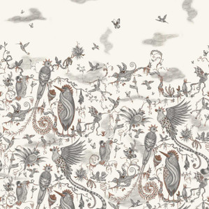W0200-01 - Mythica Animals Black Clarke & Clarke Wallpaper Mural W0200-01 - Mythica Animals Black Clarke & Clarke Wallpaper Mural