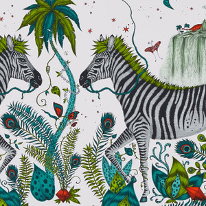 W0117-02 - Wilderie Abstract & Graphic Green Clarke & Clarke Wallpaper W0117-02 - Wilderie Abstract & Graphic Green Clarke & Clarke Wallpaper