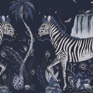 W0117-03 - Wilderie Abstract & Graphic Blue Clarke & Clarke Wallpaper W0117-03 - Wilderie Abstract & Graphic Blue Clarke & Clarke Wallpaper