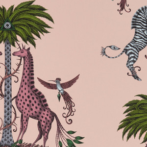 W0114-02 - Wilderie Abstract & Graphic Pink Clarke & Clarke Wallpaper W0114-02 - Wilderie Abstract & Graphic Pink Clarke & Clarke Wallpaper