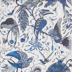 Clarke & Clarke W0099-01 - Animalia Abstract & Graphic Blue Clarke & Clarke Wallpaper roll - luxury design for UK feature walls