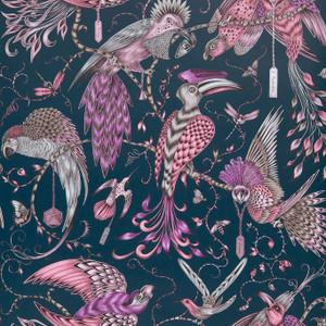 W0099-04 - Animalia Abstract & Graphic Pink Clarke & Clarke Wallpaper W0099-04 - Animalia Abstract & Graphic Pink Clarke & Clarke Wallpaper