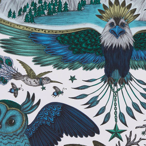 W0116-01 - Wilderie Abstract & Graphic Blue Clarke & Clarke Wallpaper W0116-01 - Wilderie Abstract & Graphic Blue Clarke & Clarke Wallpaper