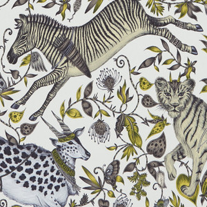 Clarke & Clarke W0119-04 - Wilderie Abstract & Graphic Gold Clarke & Clarke Wallpaper roll - luxury design for UK feature walls