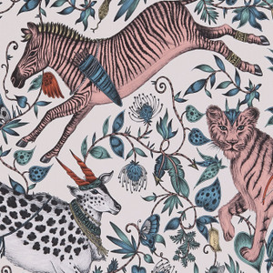 Clarke & Clarke W0119-06 - Wilderie Abstract & Graphic Pink Clarke & Clarke Wallpaper roll - luxury design for UK feature walls