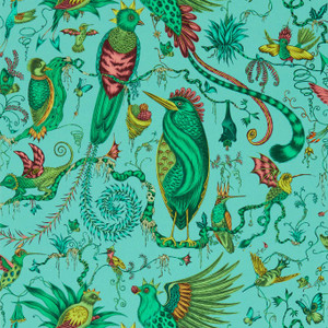 W0217-01 - Mythica Animals Blue Clarke & Clarke Wallpaper W0217-01 - Mythica Animals Blue Clarke & Clarke Wallpaper