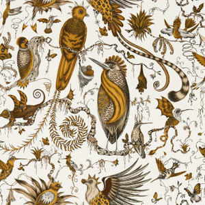 W0217-02 - Mythica Animals Brown Clarke & Clarke Wallpaper W0217-02 - Mythica Animals Brown Clarke & Clarke Wallpaper