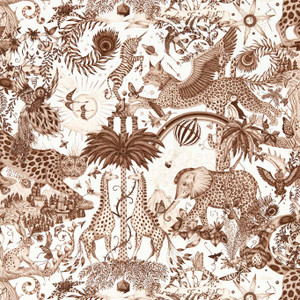 W0216-04 - Mythica Animals Brown Clarke & Clarke Wallpaper W0216-04 - Mythica Animals Brown Clarke & Clarke Wallpaper