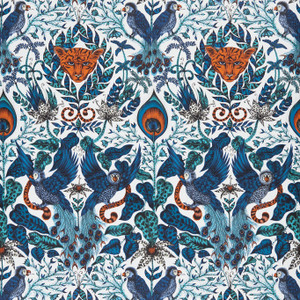 W0098-01 - Animalia Abstract & Graphic Blue Clarke & Clarke Wallpaper W0098-01 - Animalia Abstract & Graphic Blue Clarke & Clarke Wallpaper