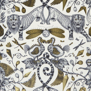 W0100-02 - Animalia Abstract & Graphic Gold Clarke & Clarke Wallpaper W0100-02 - Animalia Abstract & Graphic Gold Clarke & Clarke Wallpaper