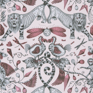 W0100-05 - Animalia Abstract & Graphic Pink Clarke & Clarke Wallpaper W0100-05 - Animalia Abstract & Graphic Pink Clarke & Clarke Wallpaper