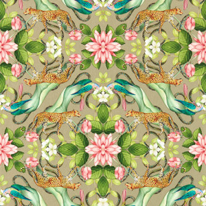 W0131-03 - Botanical Wonders Animals Orange Clarke & Clarke Wallpaper W0131-03 - Botanical Wonders Animals Orange Clarke & Clarke Wallpaper