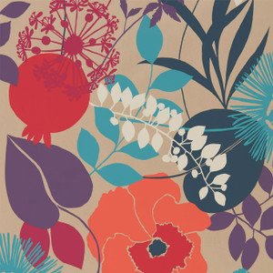 HSTO111491 - Standing Ovation Contemporary Floral Orange Harlequin Wallpaper HSTO111491 - Standing Ovation Contemporary Floral Orange Harlequin Wallpaper
