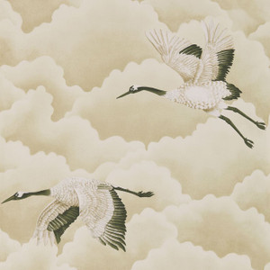 HGAT111231 - Palmetto Birds Neutral Harlequin Wallpaper HGAT111231 - Palmetto Birds Neutral Harlequin Wallpaper