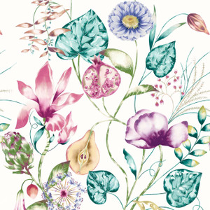 HZAP111775 - Colour 2 Classic Floral Green Harlequin Wallpaper Mural HZAP111775 - Colour 2 Classic Floral Green Harlequin Wallpaper Mural