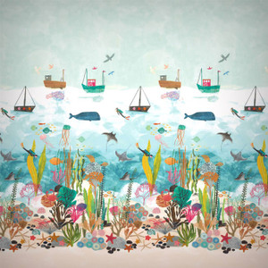 Harlequin HLTF112648 - Book of Little Treasures Animals Blue Harlequin Wallpaper Mural roll - luxury design for UK feature walls Harlequin HLTF112648 - Book of Little Treasures Animals Blue Harlequin Wallpaper Mural roll - luxury design for UK feature walls