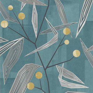 Harlequin HGEO111691 - Zapara Edit Botanical Blue Harlequin Wallpaper roll - luxury design for UK feature walls