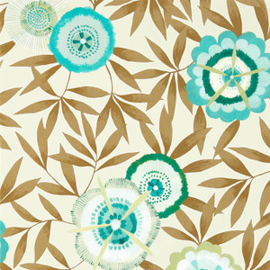 HSAW112159 - Salinas Contemporary Floral Blue Harlequin Wallpaper HSAW112159 - Salinas Contemporary Floral Blue Harlequin Wallpaper