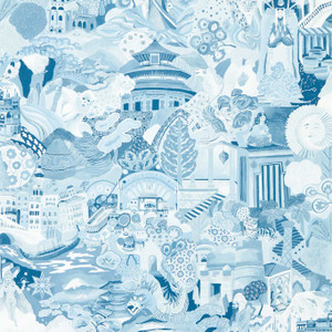 112920 - Colour 3 Landscapes Blue Harlequin Wallpaper 112920 - Colour 3 Landscapes Blue Harlequin Wallpaper