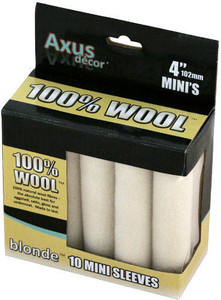 Axus Decor Blonde 100 Percent Natural Wool Mini Roller Sleeve (Pack of 10) AXU/RBLN410 Axus Decor Blonde 100 Percent Natural Wool Mini Roller Sleeve (Pack of 10) AXU/RBLN410