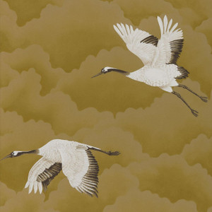 HGAT111235 - Palmetto Birds Brown Harlequin Wallpaper HGAT111235 - Palmetto Birds Brown Harlequin Wallpaper