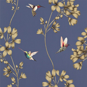 HAMA111059 - Colour 1 Contemporary Floral Blue Harlequin Wallpaper HAMA111059 - Colour 1 Contemporary Floral Blue Harlequin Wallpaper