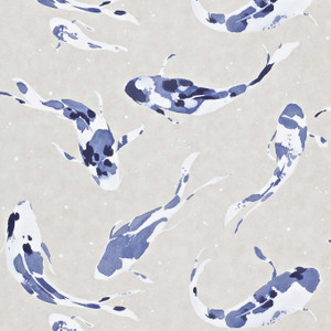 HMOW110902 - Colour 4 Animals Blue Harlequin Wallpaper HMOW110902 - Colour 4 Animals Blue Harlequin Wallpaper