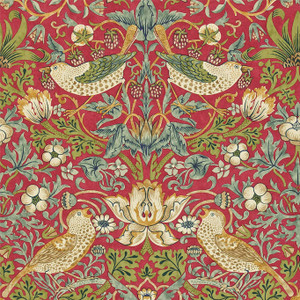 DCMW216848 - Morris 160th Anniversary Damasks Red Morris & Co. Wallpaper DCMW216848 - Morris 160th Anniversary Damasks Red Morris & Co. Wallpaper