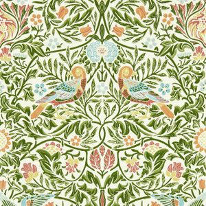 MEWW217192 - Emery Walker`s House Birds Green Morris & Co. Wallpaper MEWW217192 - Emery Walker`s House Birds Green Morris & Co. Wallpaper