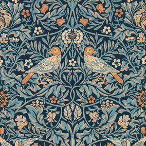 MEWW217193 - Emery Walker`s House Birds Blue Morris & Co. Wallpaper MEWW217193 - Emery Walker`s House Birds Blue Morris & Co. Wallpaper