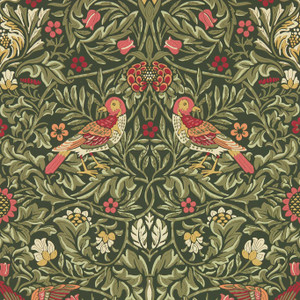 MEWW217194 - Emery Walker`s House Birds Green Morris & Co. Wallpaper MEWW217194 - Emery Walker`s House Birds Green Morris & Co. Wallpaper