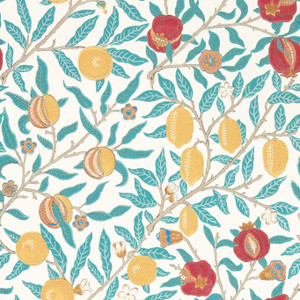Morris & Co MSIM217085 - Simply Morris Botanical Blue Morris & Co. Wallpaper roll - luxury design for UK feature walls