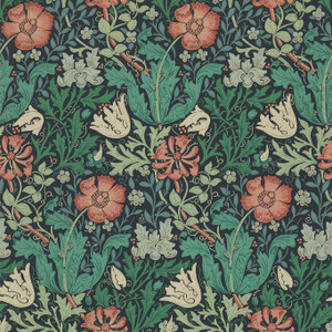 DMCW210421 - Morris and Friends Classic Floral Blue Morris & Co. Wallpaper DMCW210421 - Morris and Friends Classic Floral Blue Morris & Co. Wallpaper