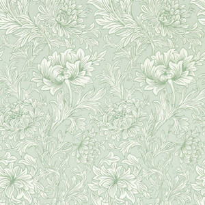 Morris & Co MSIM217069 - Simply Morris Contemporary Floral Grey Morris & Co. Wallpaper roll - luxury design for UK feature walls