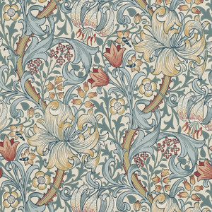 DM6P210401 - Morris 160th Anniversary Contemporary Floral Blue Morris & Co. Wallpaper DM6P210401 - Morris 160th Anniversary Contemporary Floral Blue Morris & Co. Wallpaper