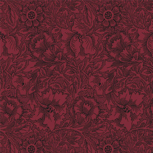 DBPW216956 - Queen Square Contemporary Floral Red Morris & Co. Wallpaper DBPW216956 - Queen Square Contemporary Floral Red Morris & Co. Wallpaper