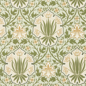 MUNW217567 - The Unfinished Works Classic Floral Green Morris & Co. Wallpaper MUNW217567 - The Unfinished Works Classic Floral Green Morris & Co. Wallpaper