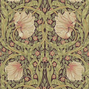 Morris & Co DCMW216852 - Morris 160th Anniversary Leaves & Trees Green Morris & Co. Wallpaper roll - luxury design for UK feature walls