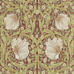 DM6P210386 - Morris 160th Anniversary Contemporary Floral Red Morris & Co. Wallpaper DM6P210386 - Morris 160th Anniversary Contemporary Floral Red Morris & Co. Wallpaper