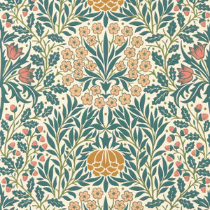 MUNW217586 - The Unfinished Works Classic Floral Yellow Morris & Co. Wallpaper MUNW217586 - The Unfinished Works Classic Floral Yellow Morris & Co. Wallpaper