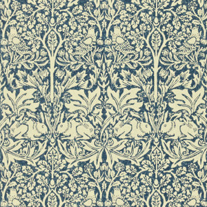 Morris & Co DMCW210411 - Morris and Friends Damasks Blue Morris & Co. Wallpaper roll - luxury design for UK feature walls Morris & Co DMCW210411 - Morris and Friends Damasks Blue Morris & Co. Wallpaper roll - luxury design for UK feature walls