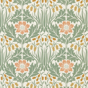 MUNW217573 - The Unfinished Works Classic Floral Green Morris & Co. Wallpaper MUNW217573 - The Unfinished Works Classic Floral Green Morris & Co. Wallpaper