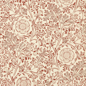 MUNW217587 - The Unfinished Works Classic Floral Orange Morris & Co. Wallpaper MUNW217587 - The Unfinished Works Classic Floral Orange Morris & Co. Wallpaper
