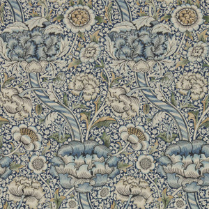 Morris & Co DCMW216805 - Morris 160th Anniversary Classic Floral Blue Morris & Co. Wallpaper roll - luxury design for UK feature walls Morris & Co DCMW216805 - Morris 160th Anniversary Classic Floral Blue Morris & Co. Wallpaper roll - luxury design for UK feature walls