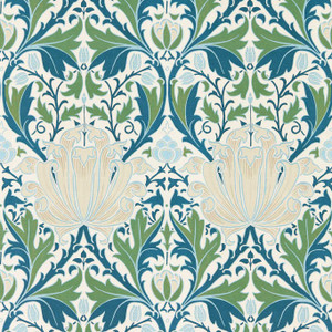 Morris & Co MFRW217360 - Morris and Friends Contemporary Floral Blue Morris & Co. Wallpaper roll - luxury design for UK feature walls Morris & Co MFRW217360 - Morris and Friends Contemporary Floral Blue Morris & Co. Wallpaper roll - luxury design for UK feature walls