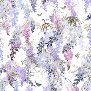 DWAP216297 - Waterperry Birds Purple Sanderson Wallpaper Mural DWAP216297 - Waterperry Birds Purple Sanderson Wallpaper Mural