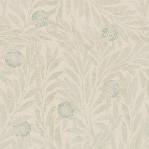 Sanderson DDAM216402 - Chiswick Grove Botanical Green Sanderson Wallpaper roll - luxury design for UK feature walls
