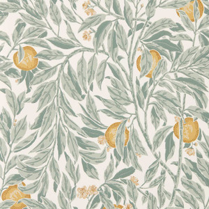 Sanderson DHIP217494 - Highgrove by Sanderson Botanical Gold Sanderson Wallpaper roll - luxury design for UK feature walls